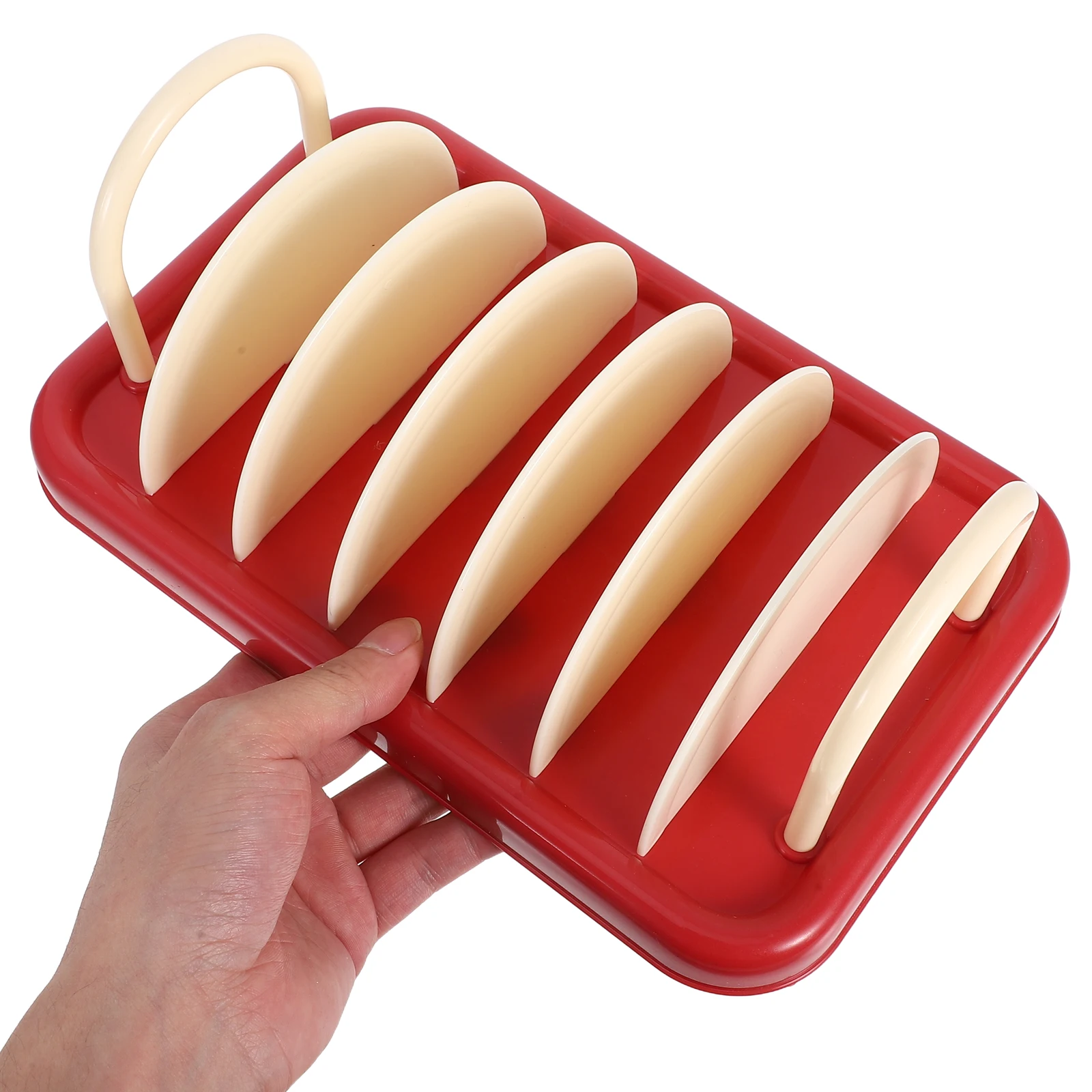 

Kitchen Storage Rack 7 Compartments Dish Cutting Board Holder Plate Organizer Drying Stand Pp Slot