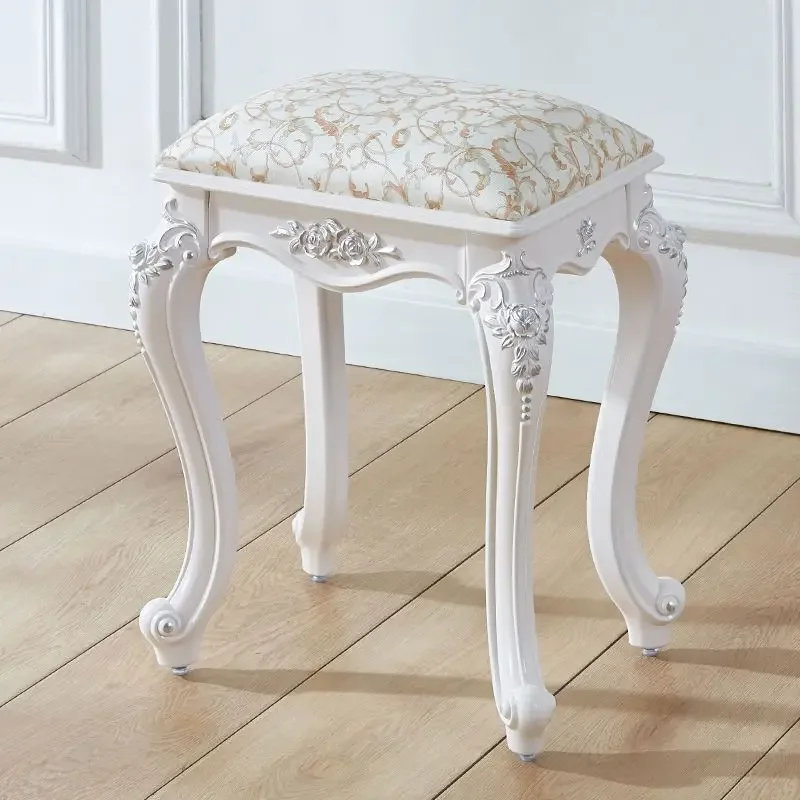 European American style dressing stools makeup stool soft small square Ottomans household chairs princess bedroom nail stools