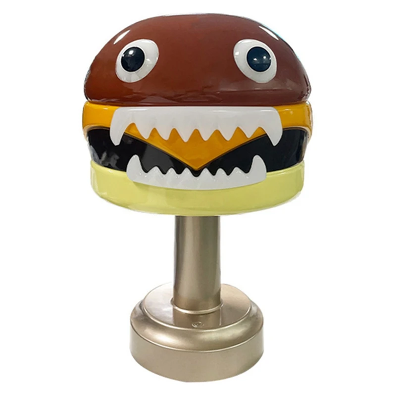 

TKOH-Hamburger Table Lamp Fashion Cartoon Night Light Atmosphere Light Home Lamp Decoration