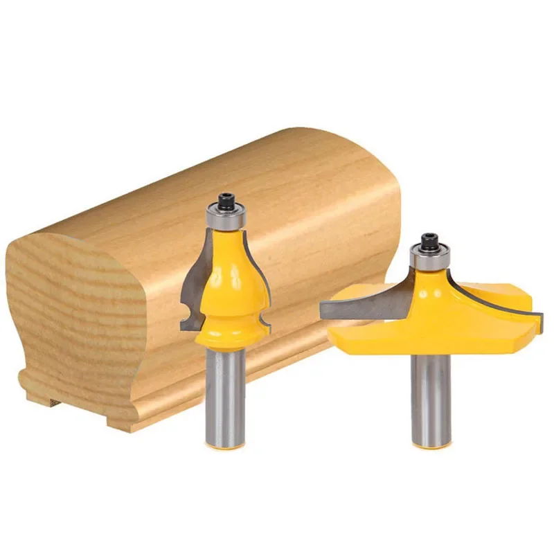 2 sztuk/zestaw 1/2 "12.7MM frez trzpieniowy rzeźbione w drewnie podłokietnik młyn poręcz zestaw wierteł frezarskich falista flet flet frezarka