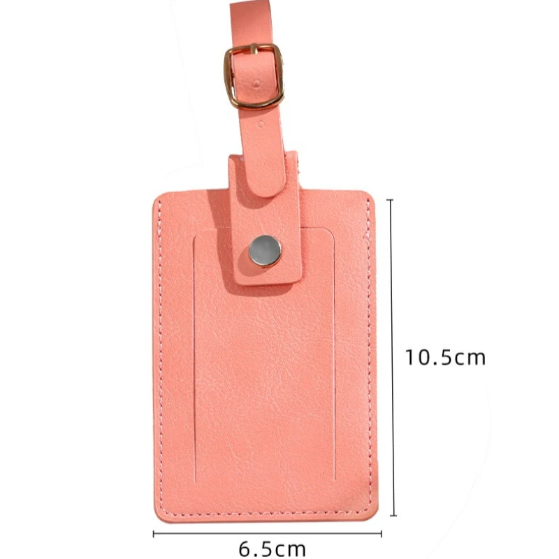 Etykieta bagażowa ze skóry PU, identyfikator do walizki, klips do identyfikacji podróżnej, akcesoria do walizki biznesowej.