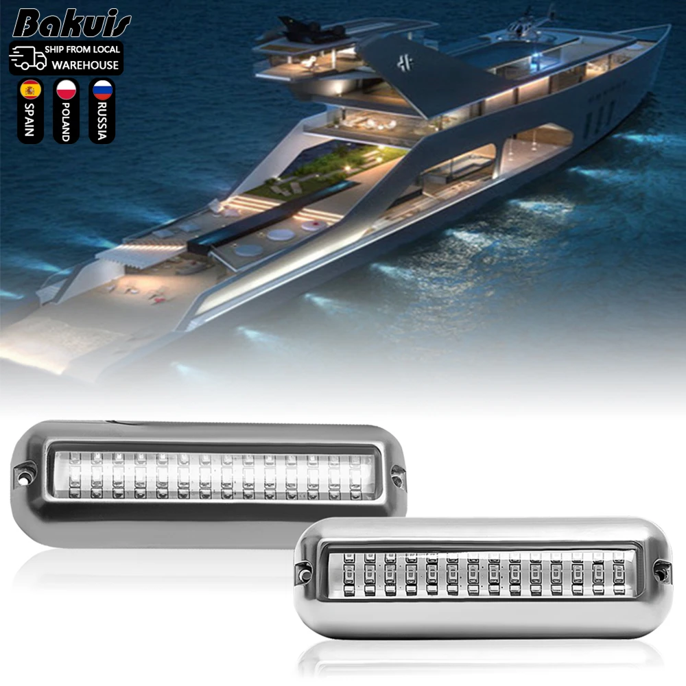 2Pcs 5 Inch 42 LEDs Universal Waterproof Navigation Boat Light For Truck Boat Stern Anchor Lamp Marine Boat Sailing Signal Light