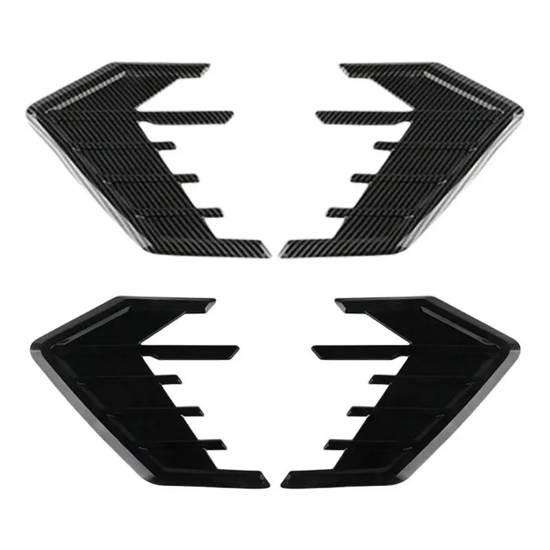 

2Pcs/Set Car Styling Shark Gills Fake Vents Decorative Outlet Side Stickers Car Side Air Vent For Hole Cover Intake Grille