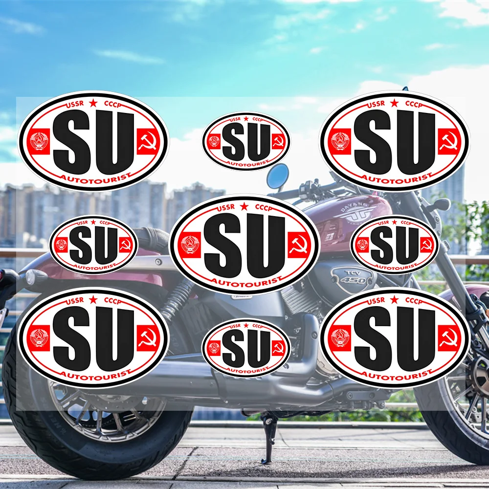 

SU USSR V1 Japanese Motorcycle Sticker Suitable For Motorcycle Body Reflective Car Sticker Helmet Decal