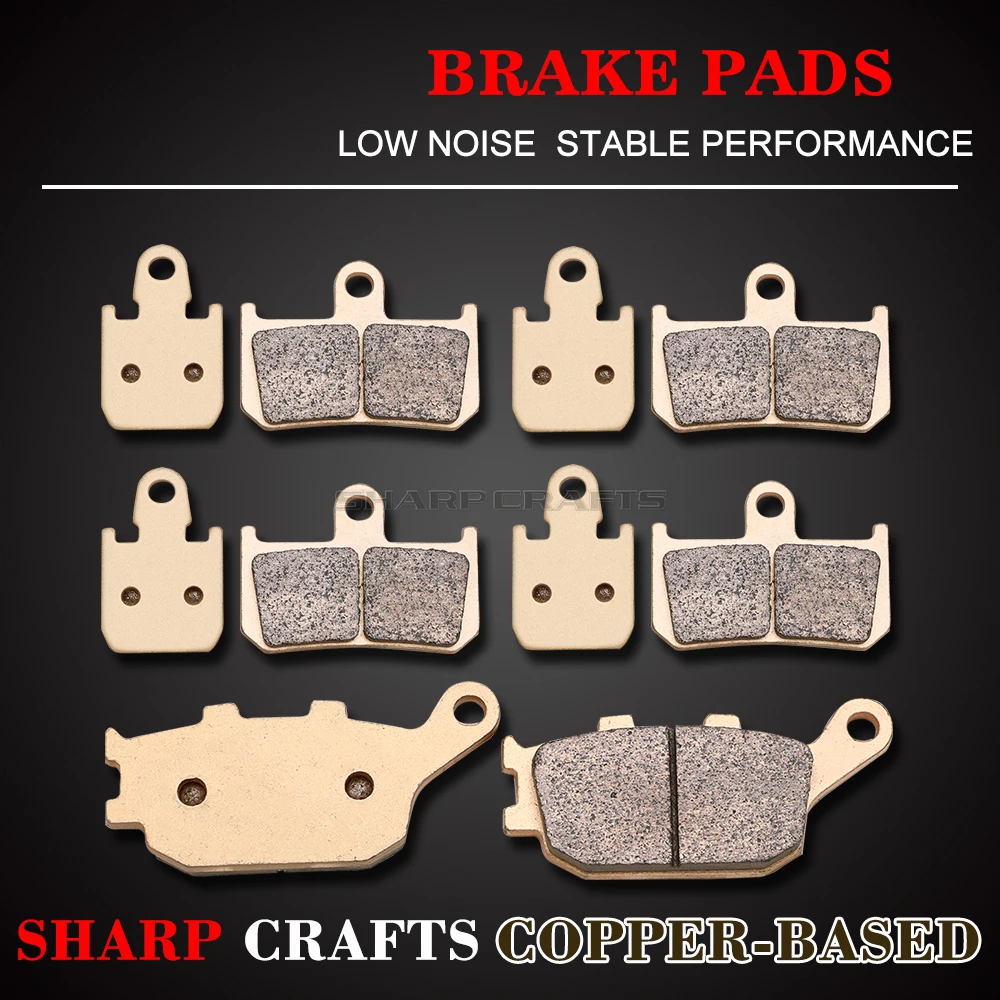 Motorcycle Accessories Front & Rear Brake Pads Copper Sintered For Yamaha YZF1000 YZFR1 YZF-R1 YZF 1000 R1 2007-2014 2013