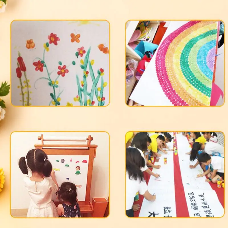

Watercolor Drawing Paper Scroll pH Neutral Blank Sketch Painting Sheet for Artists Acrylic Pastel Crayons Outdoor Use