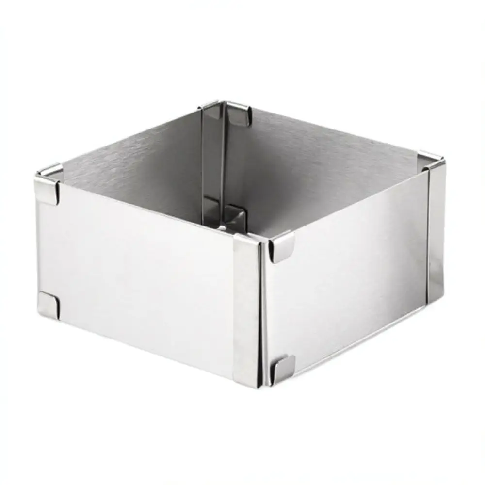 Flexible Adjustable Square Mousse Mold Stainless Steel Cake Ring Baking Frame Kitchen Pastry Accessory For Home Baker
