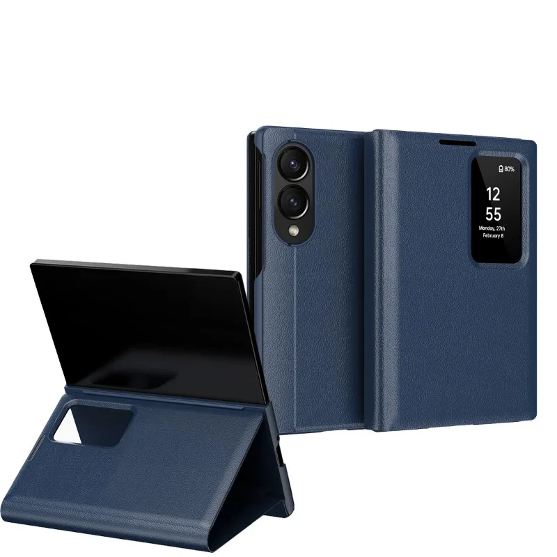 For Samsung Z Fold 8 Wide Built‑in Card Slot Answer Calls Without Flipping Instant Kickstand Function Full Shockproof Cover