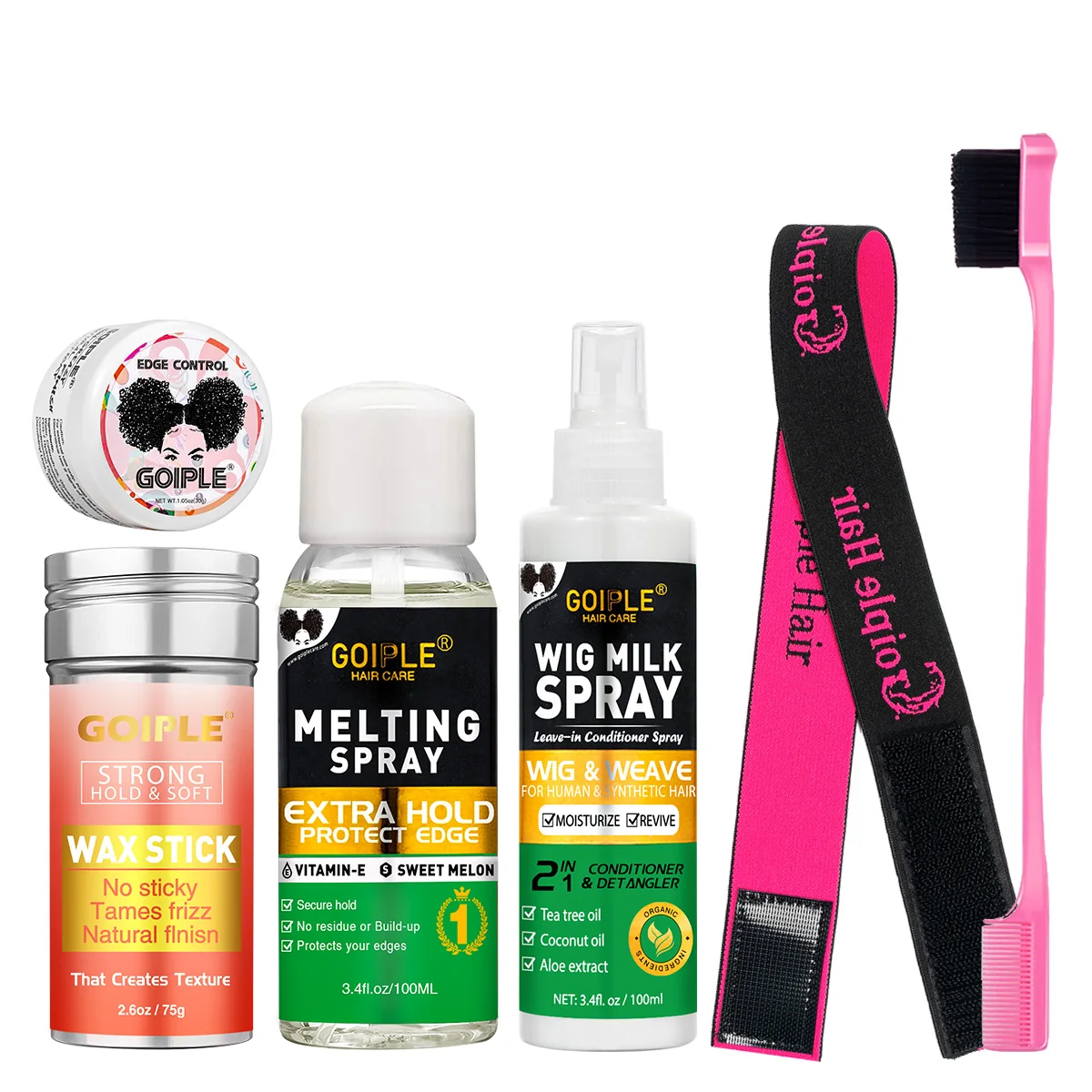 

Slick Styling Wax Wig Milk Spray Fast-drying Wig Adhesive Anti Frizz Broken Hair Nourish Care Natural Hair Luster Wax Balm Stick