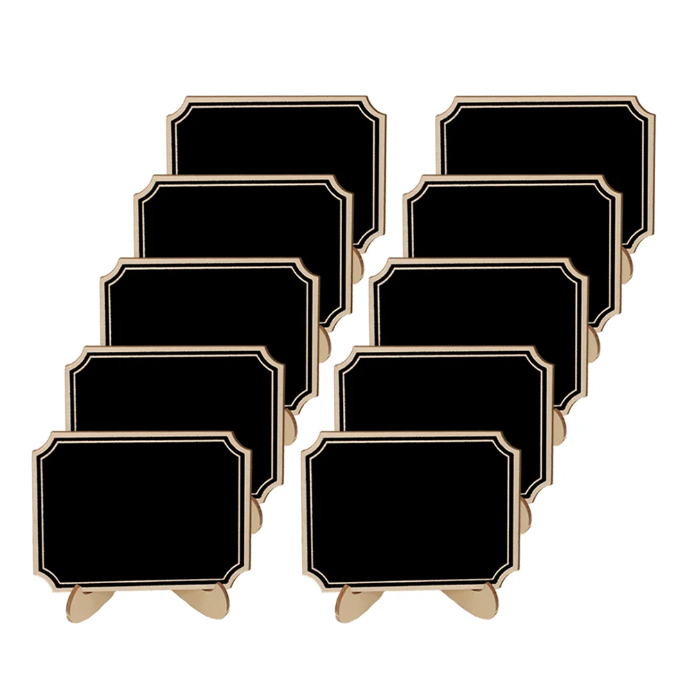 

10 Pcs Wood Chalkboard Mini Chalkboards Massage Table Decor Signs Price Tag Blackboard Erasable Wedding Small