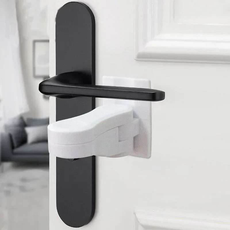 

Household Universal ABS Protection Device for Children Safety ABS Anti-open Handle Locks Door Lever Lock Baby Safety Doors Lock