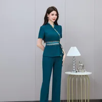 Vêtements de travail pour femmes, costume de serveur d'hôtel, Salon de beauté, Spa, Massage, café des ongles, bain de pieds Sexy, Sauna, technicien, pantalon global, uniforme 4