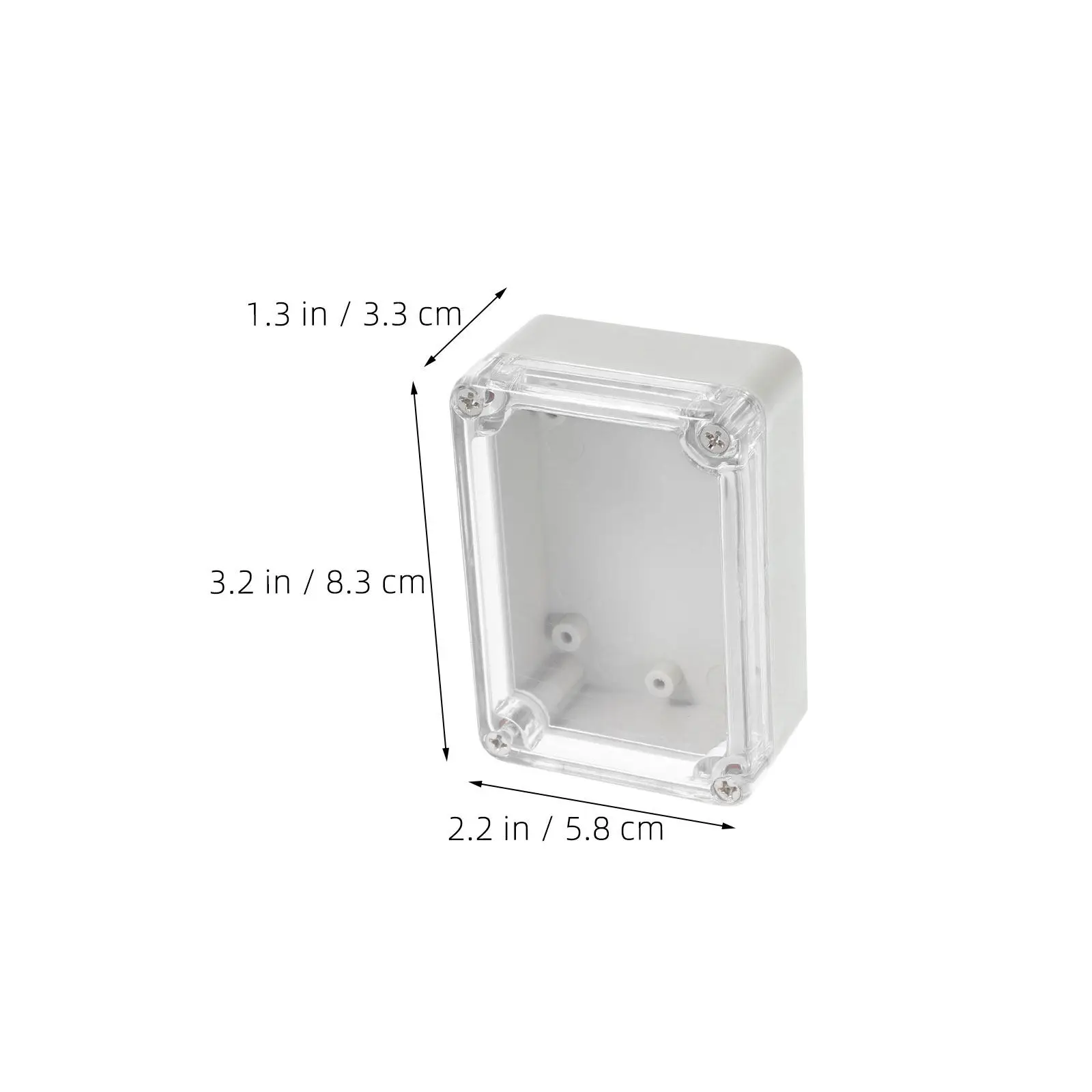 6Pcs Transparent Alarm Enclosure Box Waterproof Outdoor Electrical Junction Box Clear Plastic Housing for Security Systems