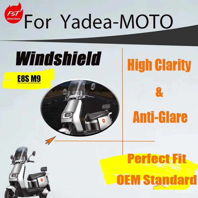 Suitable For Yadea Electric Car E8 Modified Windshield E8s Front Windshield M9 Front Windshield Inlet Windshield Wiper