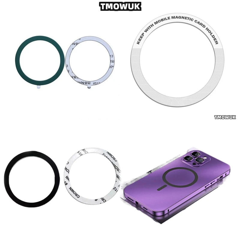 

For Vivo Y81 Y91 Y93 Y20 Y21 Y22 Y51 Y53 Y71 Y78 S T I 5G For Magsafe Metal Plate Ring Sticker Charger Docking