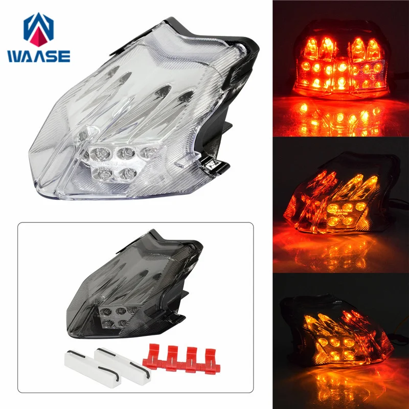 

waase For MV Agusta Brutale 675 800 2013 2014 2015 2016 2017 2018-2020 Rear Tail Light Brake Turn Signals Integrated LED Light