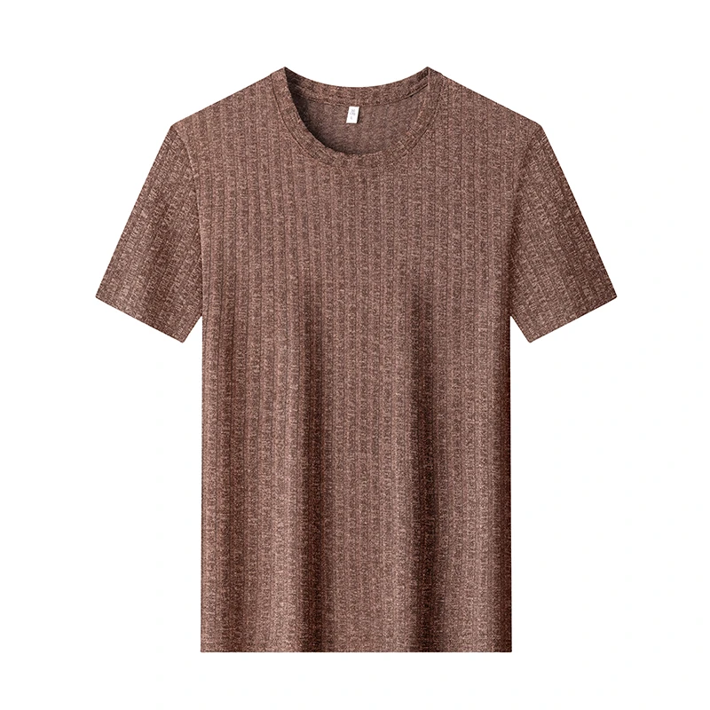 Herren T-Shirts mit Strukturierter Oberfläche und Rundhalsausschnitt, Sommerliche Lässige Atmungsaktive Feuchtigkeitsableitende Oberteile für Männer, Tägliche Kleidung – Detail 25
