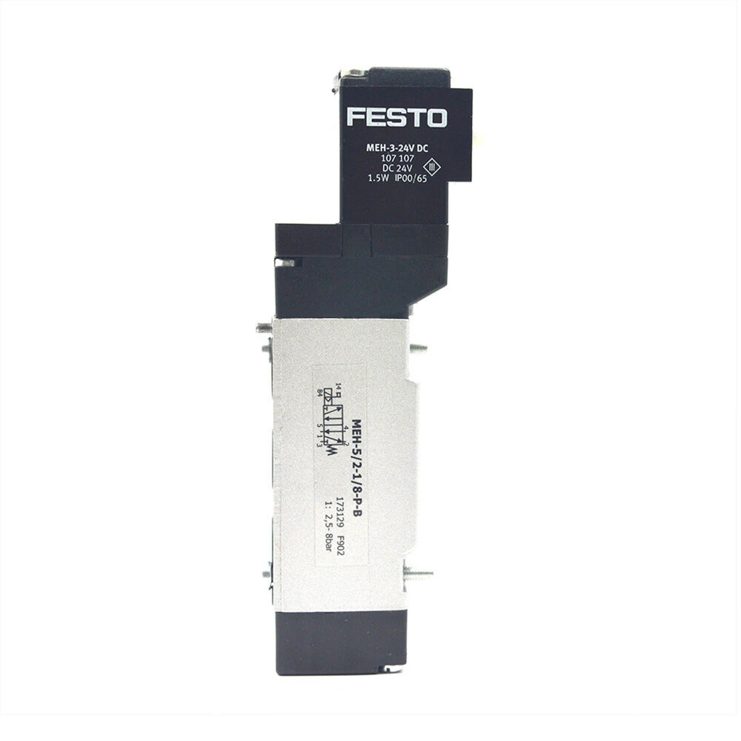 Festo MEH-5/2-1/8-P-B Magneetventiel 173129 Breedte 17.8Mm.