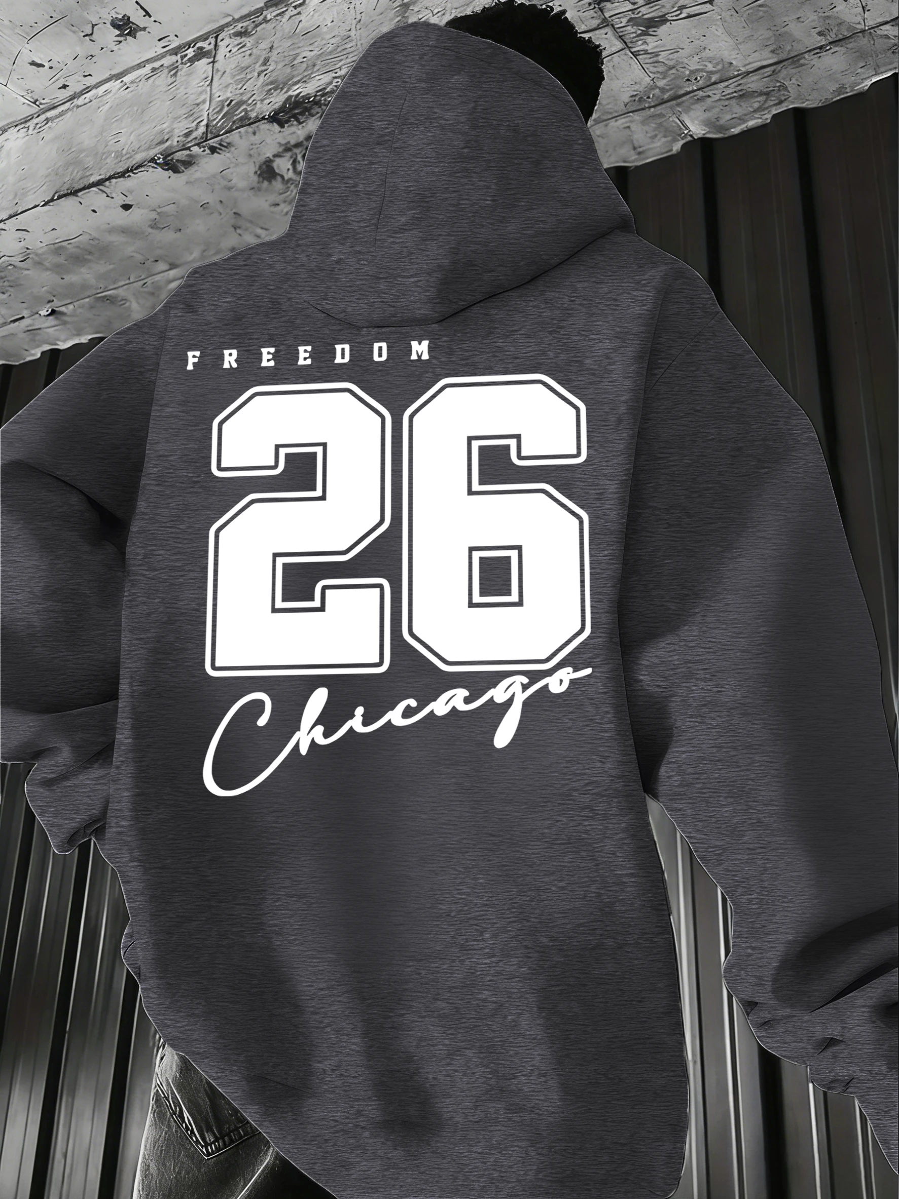 

Мужские флисовые пуловеры Freedom 26 Letter Chicago Print с длинным рукавом, спортивные, с круглым вырезом, свободного кроя, универсальные базовые вещи, распродажа.
