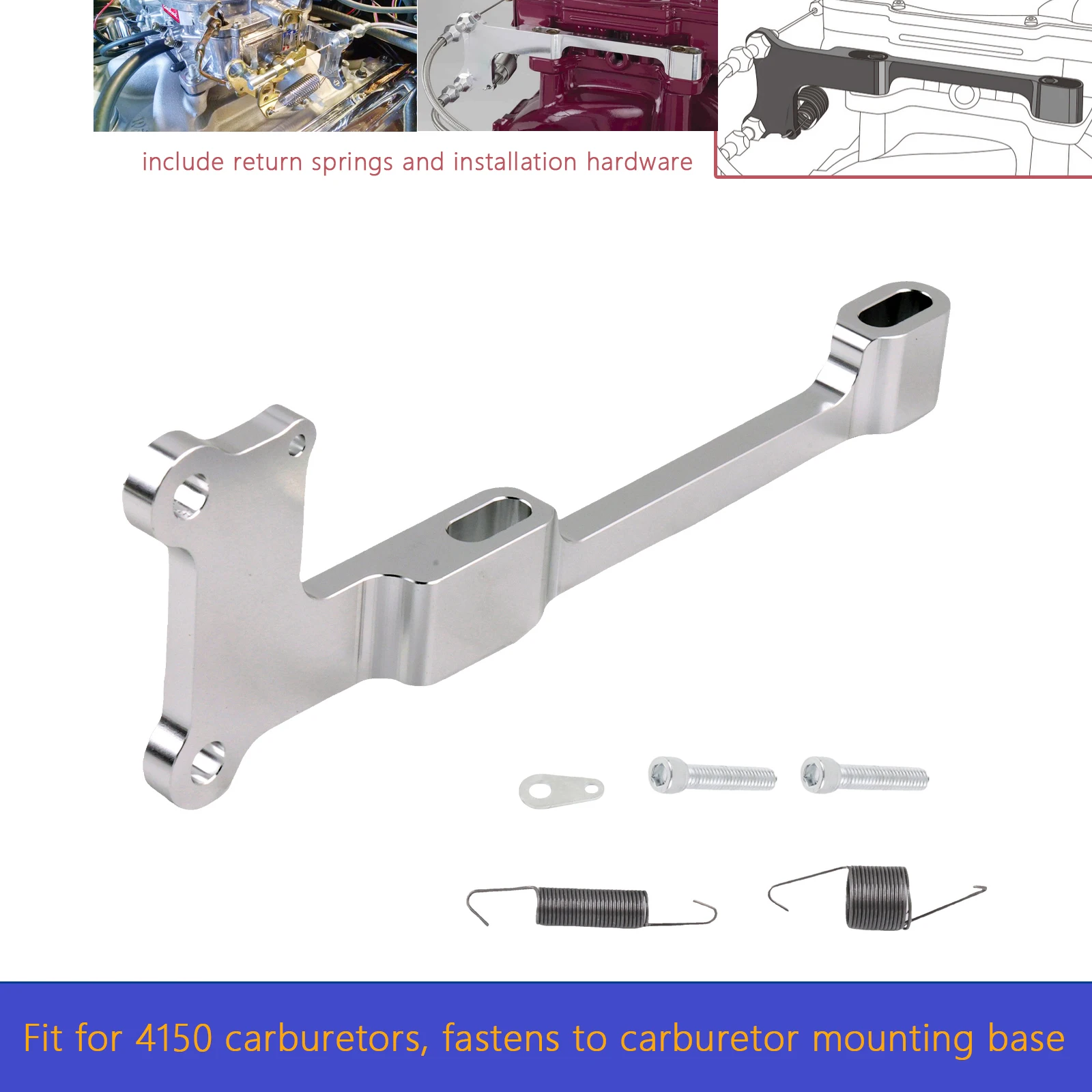 

Кронштейн троса дроссельной заслонки серии 4150, крепление карбюраторной пружины, алюминий TCB-40DQ, комплект кронштейнов и пружин карбюратора