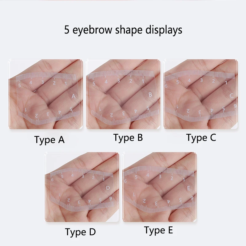 Plantilla de cejas transparente reutilizable para dar forma precisa, kit de herramientas de maquillaje de cejas