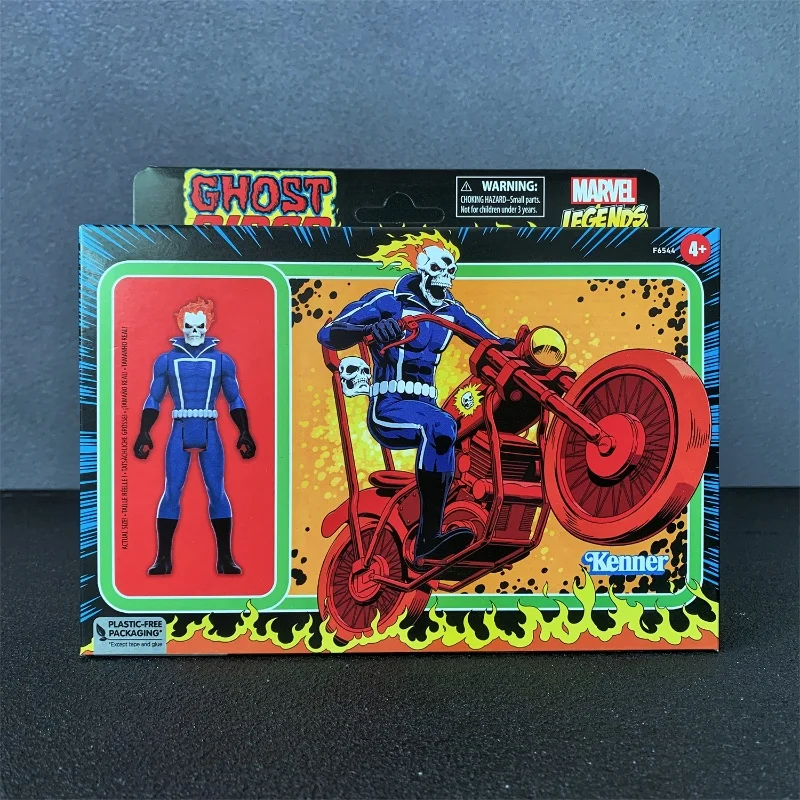 ฟิกเกอร์แอ็คชั่น Marvel Legends Retro Ghost Rider ของแท้ รุ่นคลาสสิกจากการ์ตูน พร้อมมอเตอร์ไซค์ ชุดเต็ม ของเล่นเด็กผู้ชาย ของขวัญ
