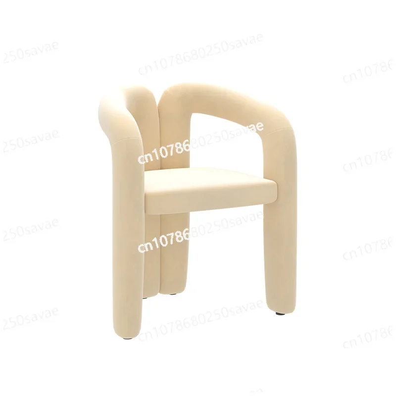 Modern Simple Makeup Chair for Girls, Bedroom Dressing Stool, Household Dining Chair, Light Luxury