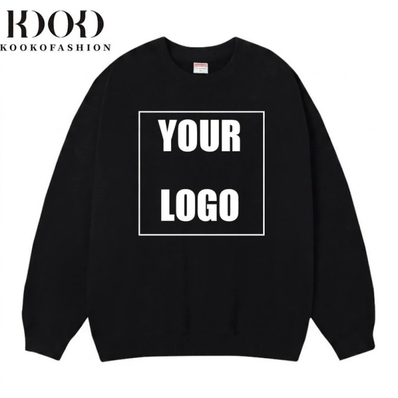 Customize Your Own Design with Printed embroidery Hoodie for Men and Women DIY Your Favorite Photo Logo Sweatshirt Unisex Hoodie