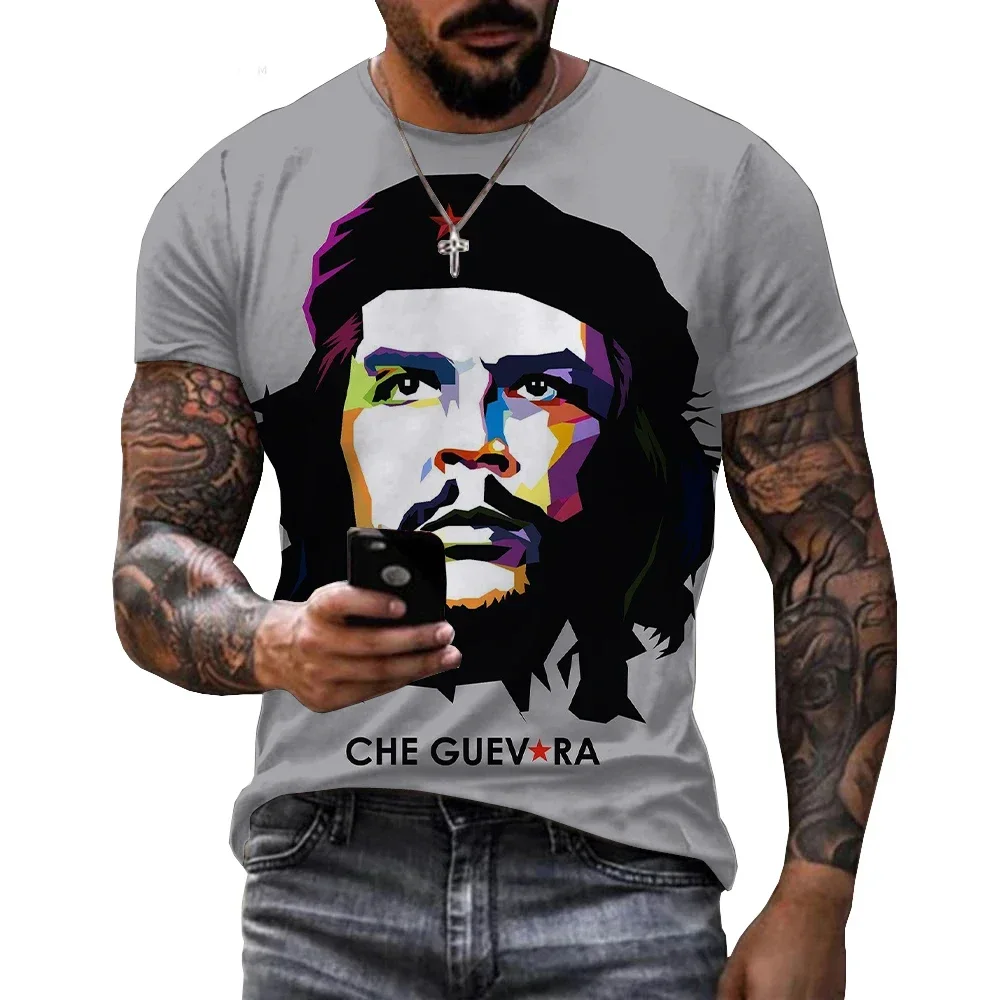 تي شيرت مطبوع ثلاثي الأبعاد للجنسين Che Guevara ، ملابس الشارع ، ملابس الرجال ، ملابس صيفية كبيرة الحجم ، موضة غير رسمية ، جديدة