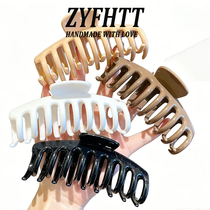 1/5 Stück ZYFHTT Weiche Silikon-Haarspange für Frauen, Täglicher Gebrauch, Koreanischer Stil, Haifischklammer, Modische Mädchen-Haarspange – Detail 9