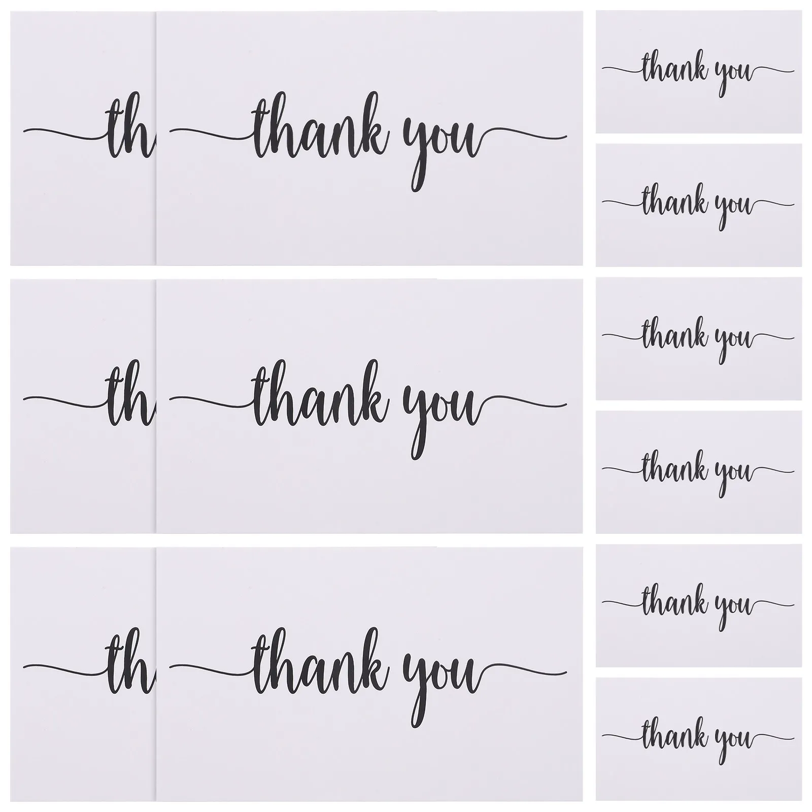 

150Pcs Blank Thank You Cards Delicate Flower Design for Customer Gratitude Notes Bulk Supply for Boutique Nail Salon Bakery