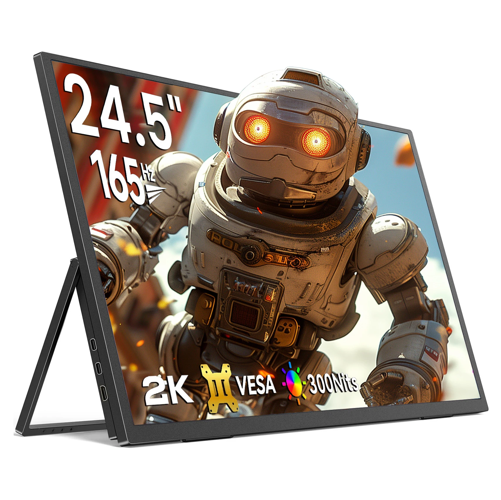 

AHXJKA 24,5 "165 Гц 2K настенный компьютерный монитор 1440P 100% sRGB FreeSync IPS HDR настольный игровой дисплей для ноутбука мини-ПК