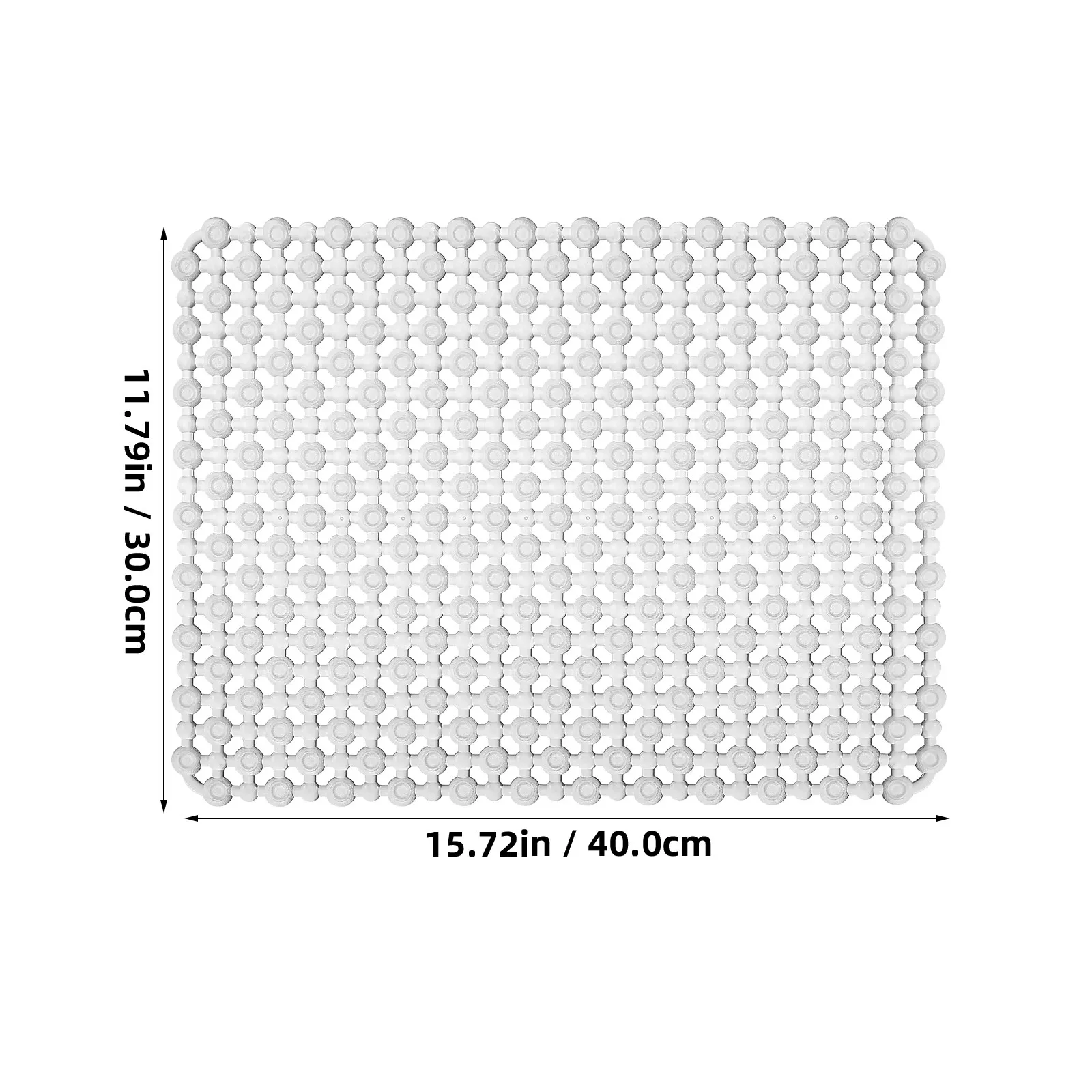 Kitchen Sink Drying Mat PVC Rectangular Non-Slip Dish Drying Pad for Plates Utensils Cups Kitchen Counter Draining