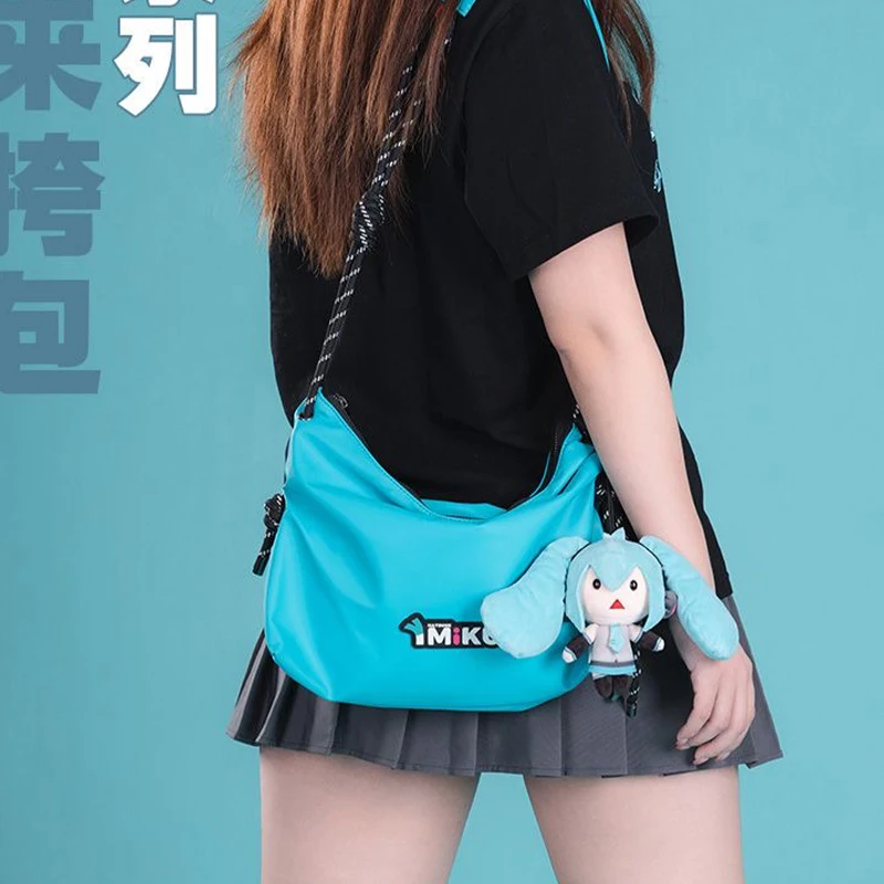 かわいい初音ミクショルダーバッグ漫画フィギュア大容量収納バッグギブドール通勤バッグクロスボディバッグ女の子ギフト