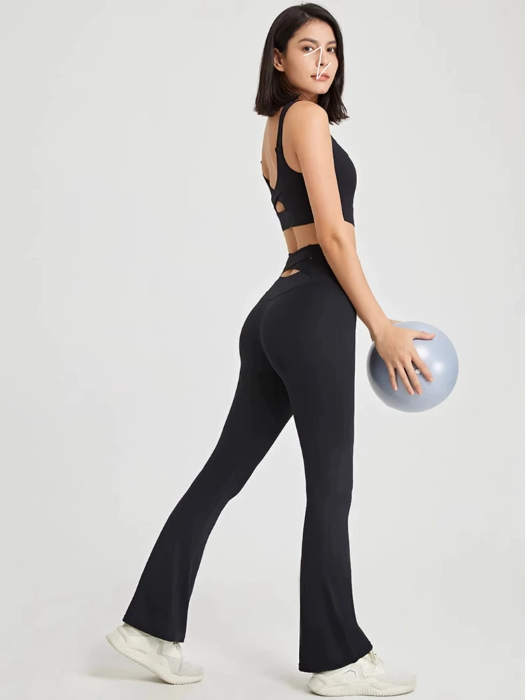 Flare Hohe Taille Sexy Solide Frau Hosen G One Size Qualität Y2k Streetwear Hosen Herbst Xxl Schicke und Elegante Hosen für Frauen