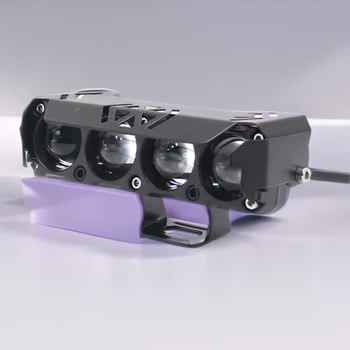 4 Led دراجة نارية LED الأضواء ثنائي اللون مرحبا/منخفضة شعاع مصابيح الضباب لشاحنات السيارات SUV UTV 12 فولت 24VMini عدسة المصباح القيادة الخفيفة