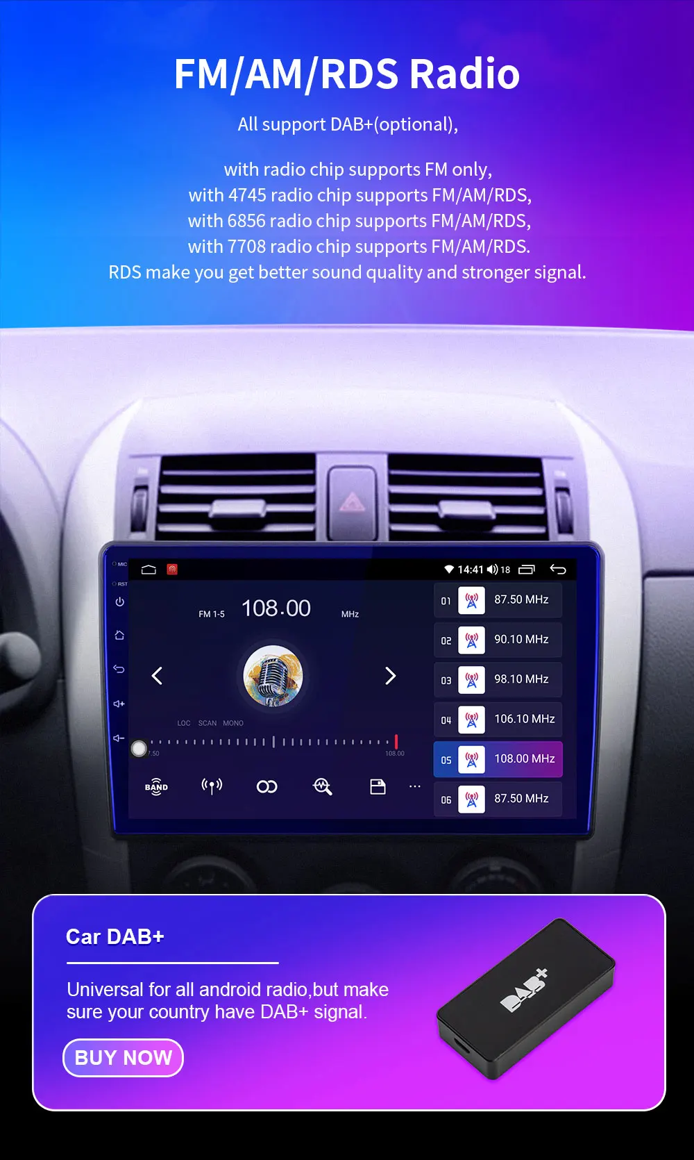 Android 16 Carplay Auto Car Radio For Ford FIGO KA