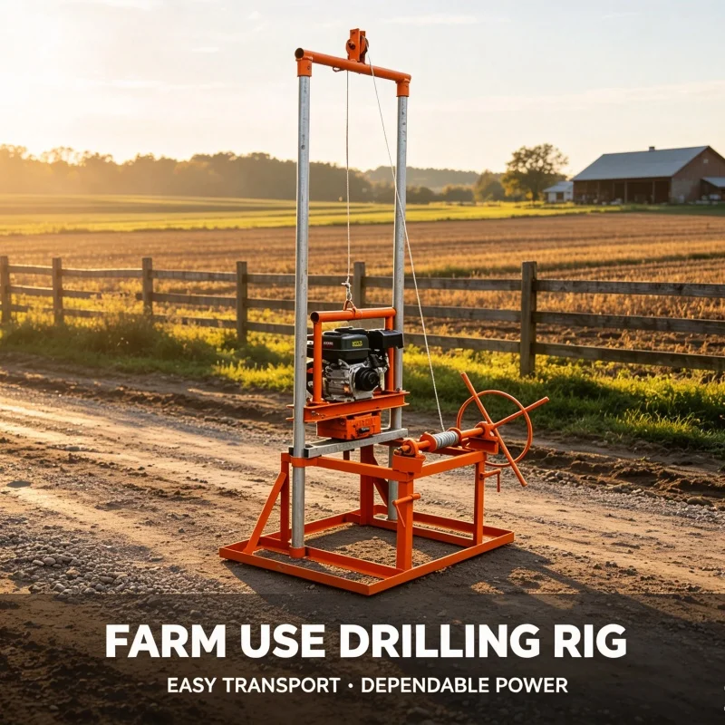 Customized Easy‑to‑Operate Gantry‑type Water Well Drilling Rig, Water Intake Equipment for Farmer Courtyard & Field Use
