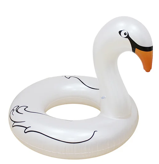 

2023 Hot Selling Inflatable swan pool toys swimming pool float toys swan swim ring with feather inside