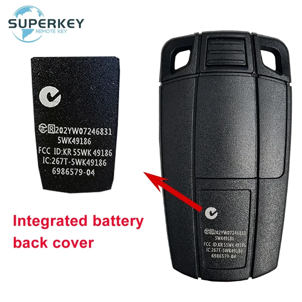 CAS3 CAS3 + 315/433/868MHz 315LP para BMW Série 1/3/5/7 2006-2012 ID46 Chave de carro remota inteligente KR55WK49127 KR55WK49123 KR55WK49186