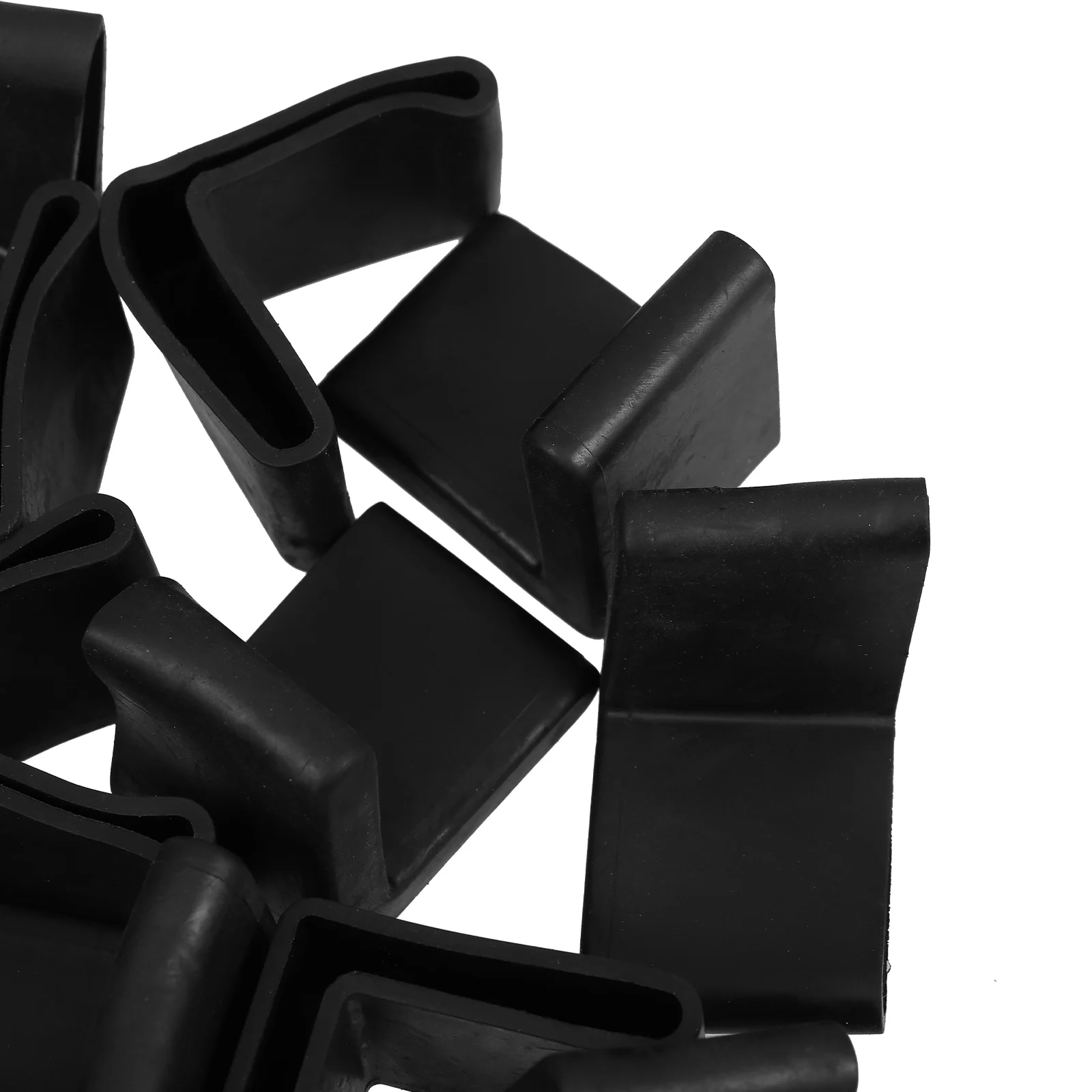 20Pcs PVC Angle Iron Caps L Shaped Black End Covers Furniture Foot Protector for Bed Frame Shelf Rack End Covers Floor Protector