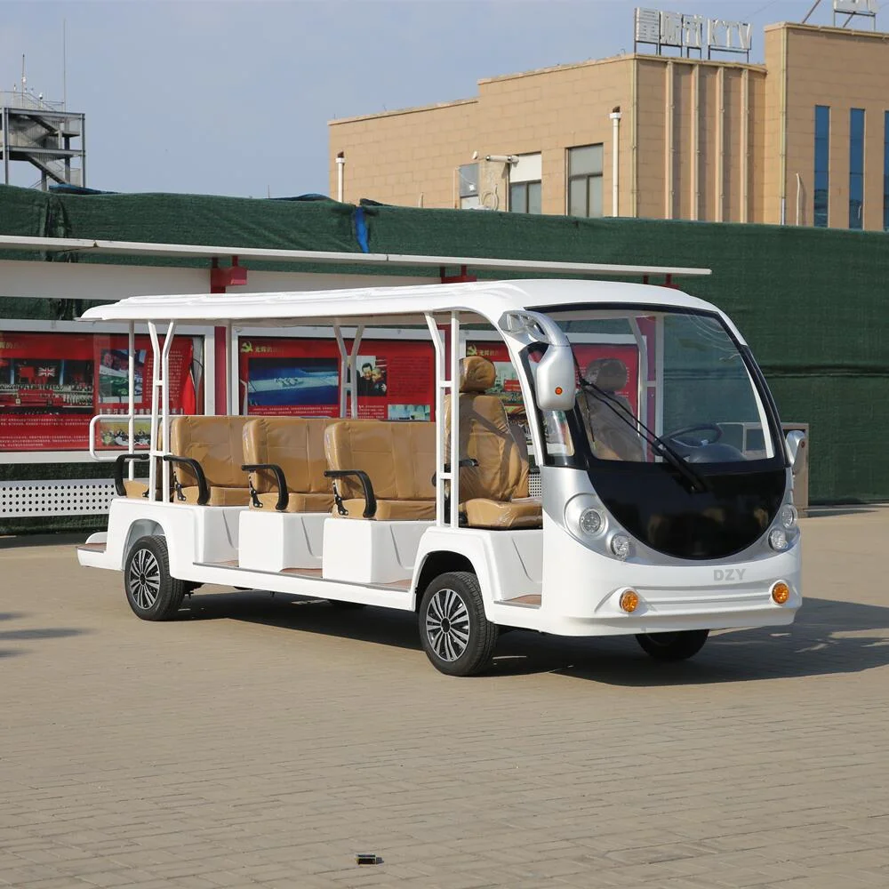 Export oriented luxury electric golf cart 14 passenger electric shuttle bus