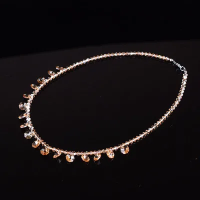 Sterling Silver Austrian Crystal Necklace Shining Beads Strand Necklaces Fashion Jewelry for Girl Kid Birthday Gift
