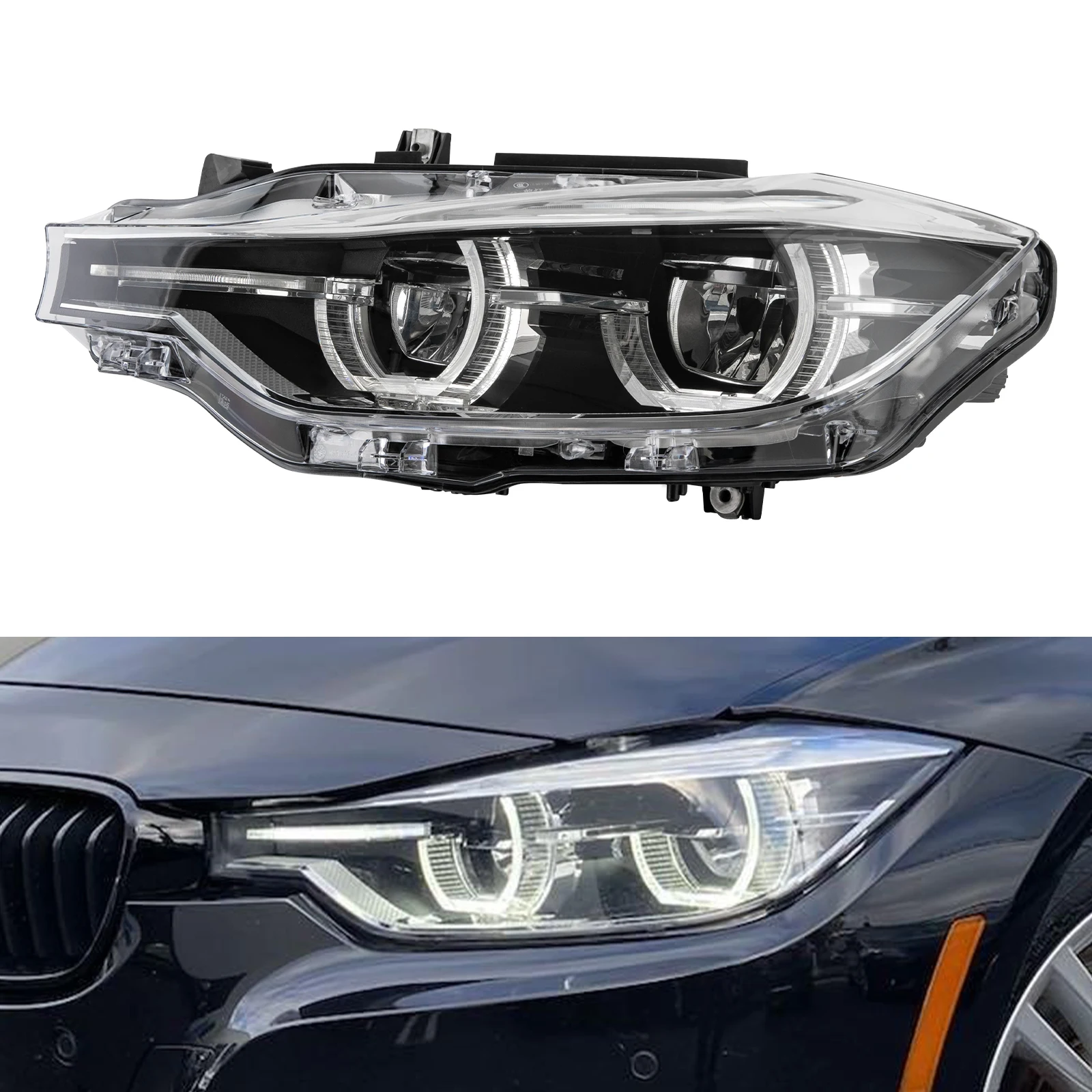 Driver Side Full LED Headlight Durable Left Side Front Lamp Fits For 2016 -2018 BMW 3 Series F30 F35 330i 328i 320i