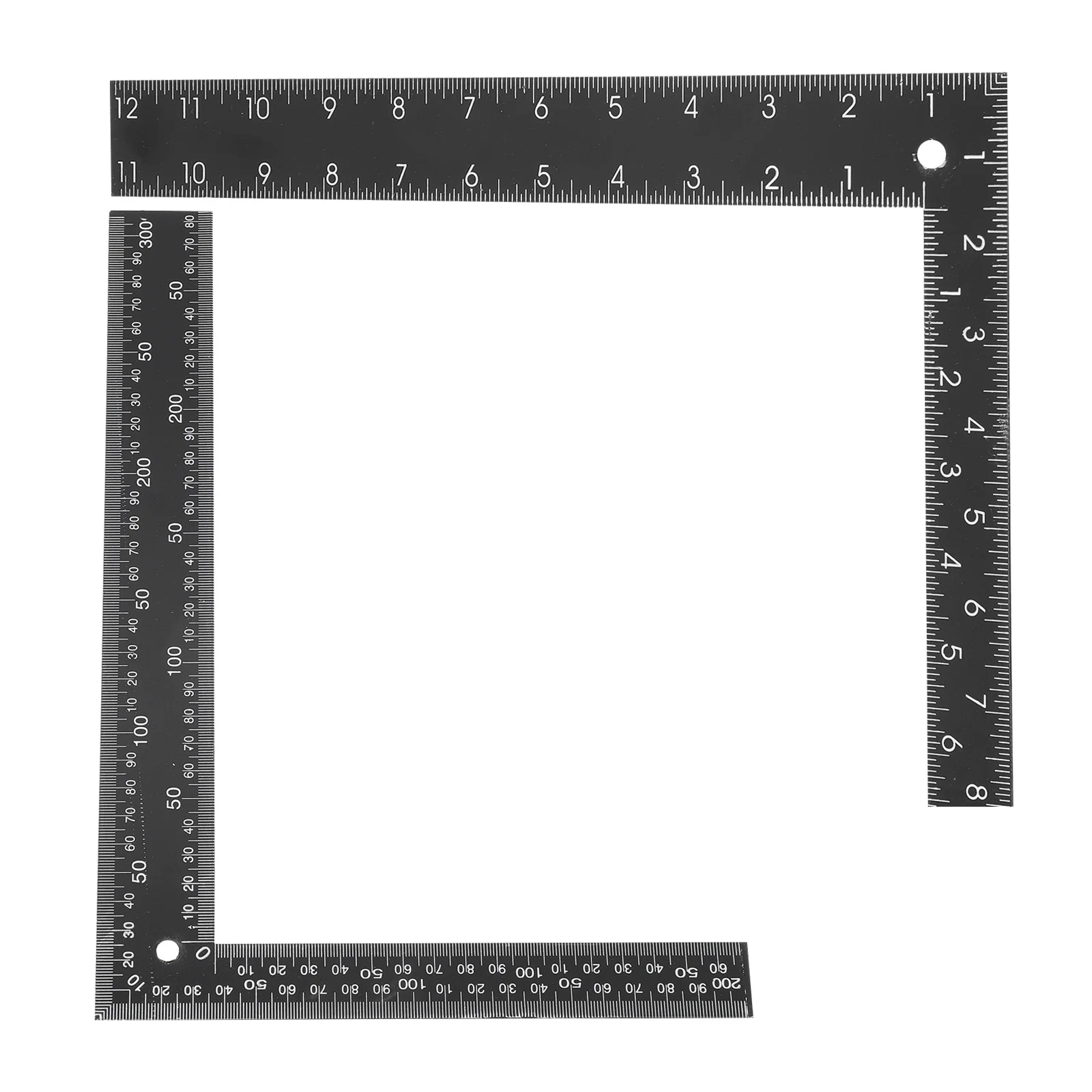 2Pcs L-Shaped Metal Ruler Precision Ground Steel Engineering Ruler for Accurate Angle Measurement Carpenter Drafting Tool