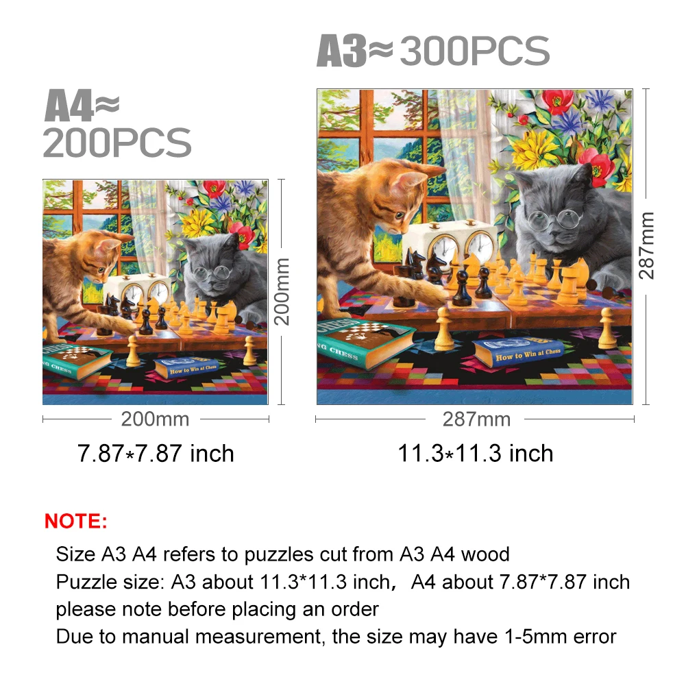 Puzzle de chat en bois 3D pour enfants, jeu explorez ecs, puzzle d'animaux, jeu de société, cadeaux de fête