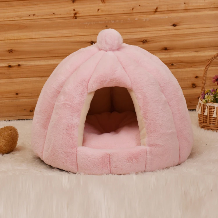 Manufacturers Deep Sleep Round Nest Semi-Closed Cat Kennel Rabbit Fur Autumn And Winter Kennel Pet Bed