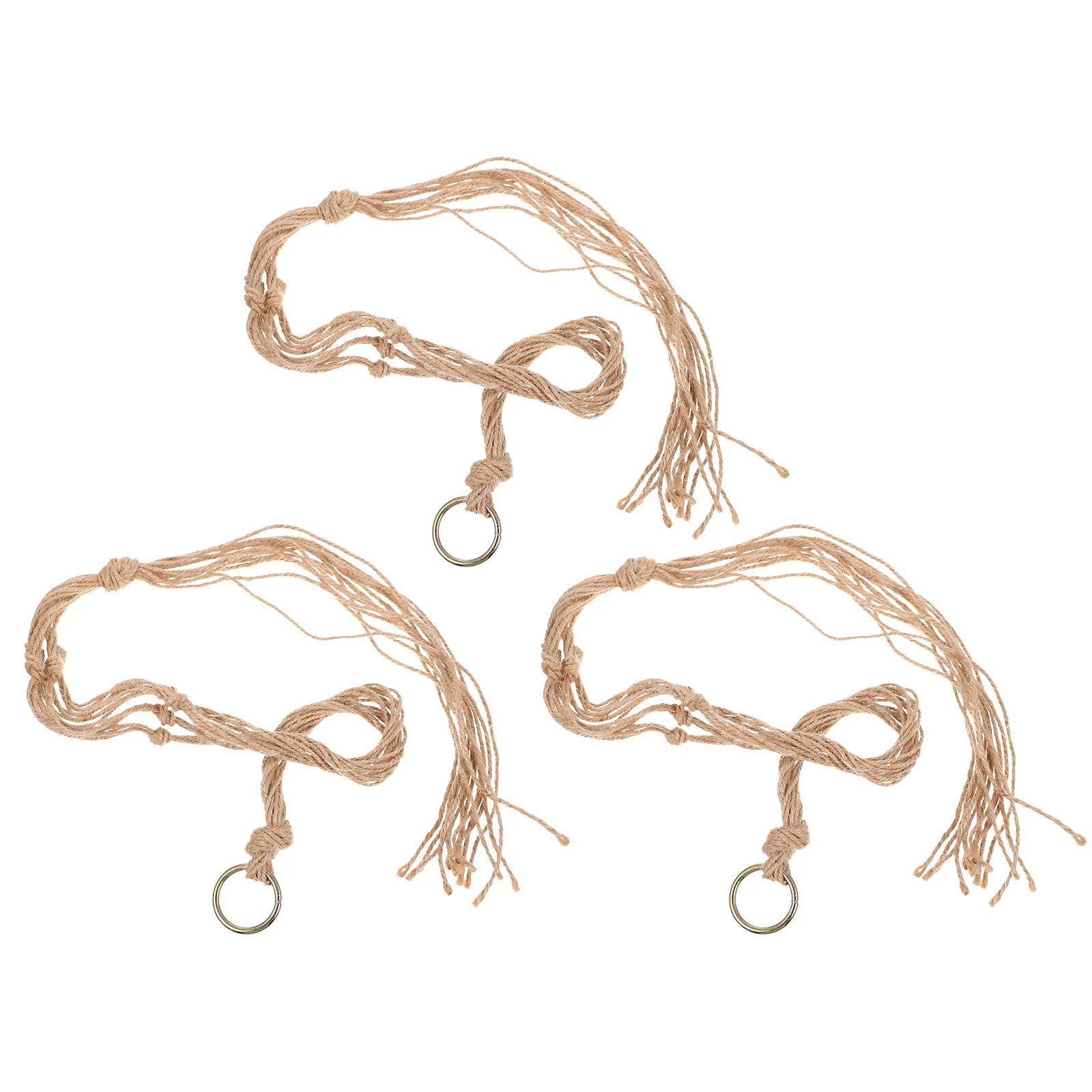 

3Pcs Cotton Rope Woven Flower Pots Holder Creative Design Hanging Flowerpot String Bag for Home Garden Plant Hanger