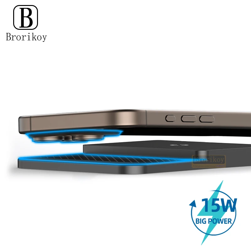 

Магнитное беспроводное автомобильное зарядное устройство 15 Вт, зарядное устройство, беспроводное зарядное устройство, автомобильное нескользящее зарядное устройство типа C для iPhone 17 16 15 14 Pro Xiaomi 17