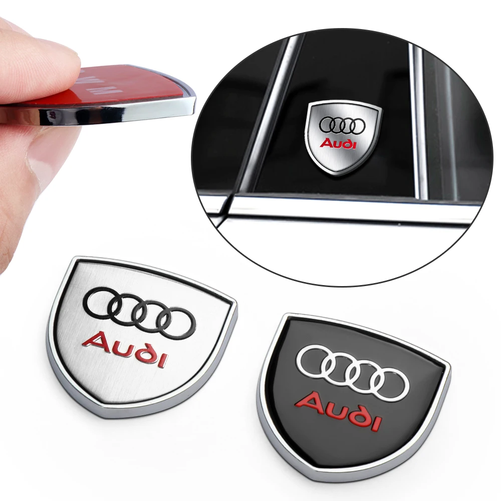 

3D Metal Sticker Car Shield Styling Body Badge Decal Decor Accessories For Audi Sline Quattro RS S A3 A4 A5 A4 A7 A8 Q5 Q6 Q7 Q8